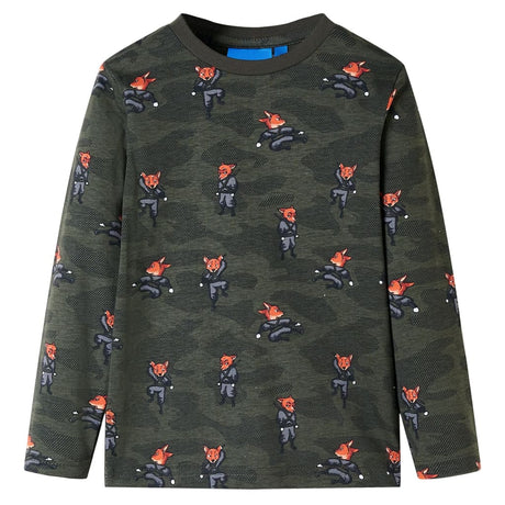 Vidaxl kinderpyjama met lange mouwen 104 kakikleurig
