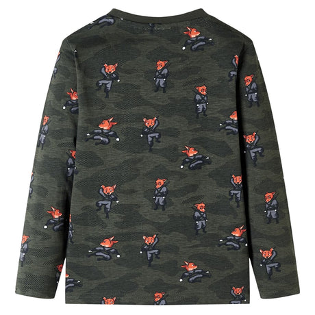 Vidaxl kinderpyjama met lange mouwen 128 kakikleurig