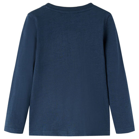 Vidaxl kindershirt met lange mouwen 104 gemêleerd marineblauw