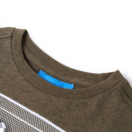 Vidaxl kindershirt met lange mouwen 116 gemêleerd kakikleur