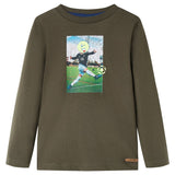 VidaXL Kindershirt met lange mouwen 104 kakikleurig