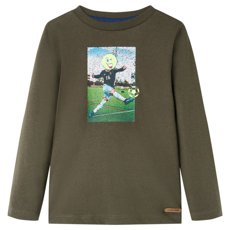 Vidaxl kindershirt met lange mouwen 128 kakikleurig