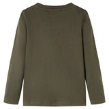 Vidaxl kindershirt met lange mouwen 128 kakikleurig