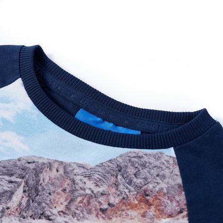 Vidaxl kindershirt met lange mouwen 128 marineblauw