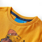 Vidaxl kindershirt met lange mouwen 116 okerkleurig