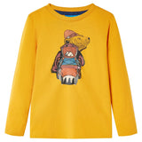 Vidaxl kindershirt met lange mouwen 128 okerkleurig
