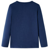 VidaXL Kindershirt met lange mouwen 116 gemêleerd marineblauw