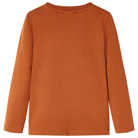 Vidaxl kindershirt met lange mouwen 128 oranjebruin
