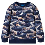 Vidaxl kindertrui 128 marineblauw