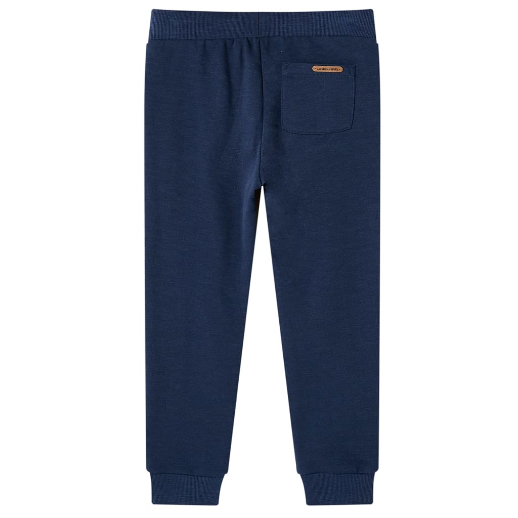 Vidaxl kinderjoggingbroek 128 gemêleerd marineblauw