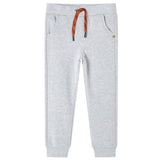 VidaXL Kinderjoggingbroek 140 gemêleerd grijs