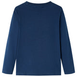 Vidaxl kindershirt met lange mouwen 128 marineblauw