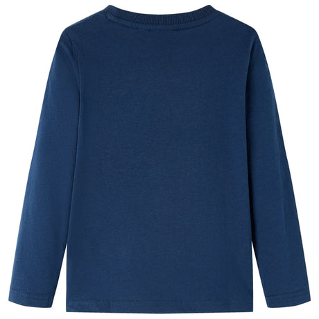 Vidaxl kindershirt met lange mouwen 128 marineblauw