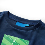 Vidaxl kindershirt met lange mouwen 128 marineblauw