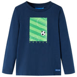 VidaXL Kindershirt met lange mouwen 140 marineblauw