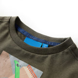 Vidaxl kindershirt met lange mouwen 128 kakikleurig