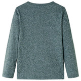 Vidaxl kindershirt met lange mouwen 104 gemêleerd donkergroen