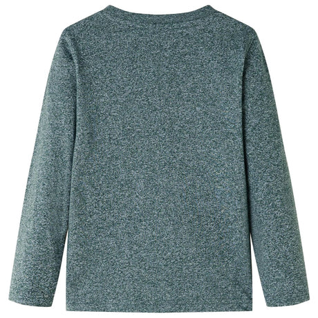 Vidaxl kindershirt met lange mouwen 116 gemêleerd donkergroen