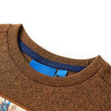 Vidaxl kindershirt met lange mouwen 104 gemêleerd cognackleur