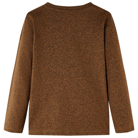 Vidaxl kindershirt met lange mouwen 116 gemêleerd cognackleur