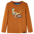 Vidaxl kindershirt met lange mouwen 116 cognackleurig