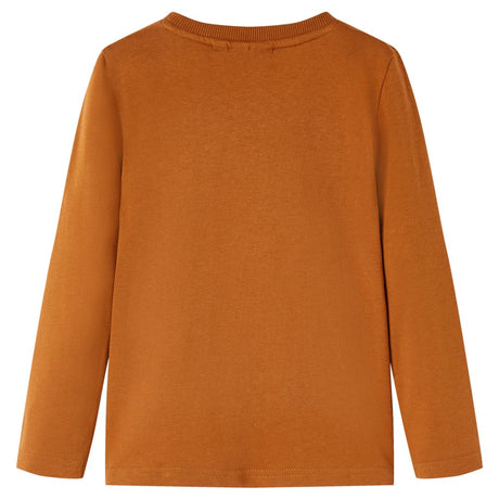 Vidaxl kindershirt met lange mouwen 116 cognackleurig