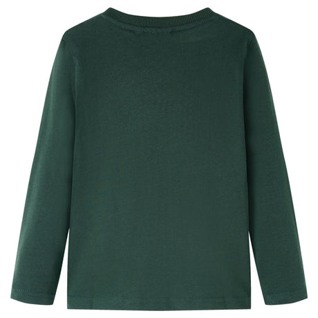Vidaxl kindershirt met lange mouwen 116 donkergroen