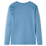 VidaXL Kindershirt met lange mouwen 128 medium blauw
