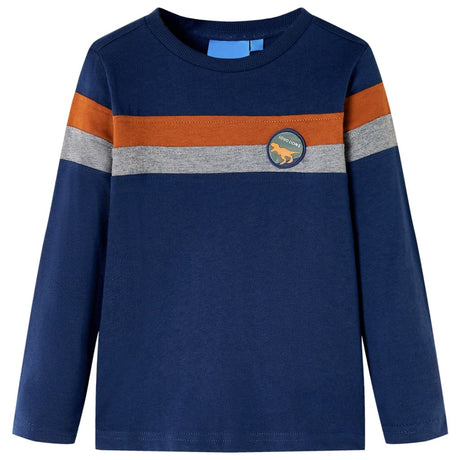 Vidaxl kindershirt met lange mouwen 104 marineblauw