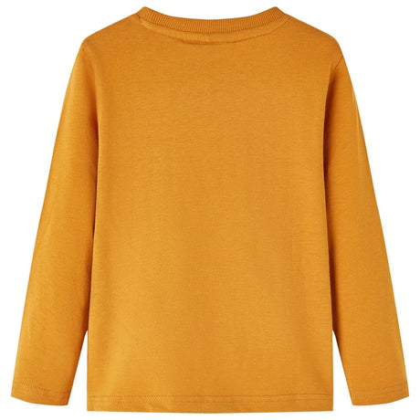Vidaxl kindershirt met lange mouwen 92 donkerokerkleurig