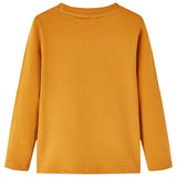 VidaXL Kindershirt met lange mouwen 116 donkerokerkleurig