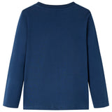 VidaXL Kindershirt met lange mouwen 140 marineblauw