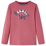 VidaXL Kindershirt met lange mouwen 92 donkerrood