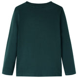 Vidaxl kindershirt met lange mouwen 104 donkergroen