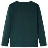 VidaXL Kindershirt met lange mouwen 128 donkergroen
