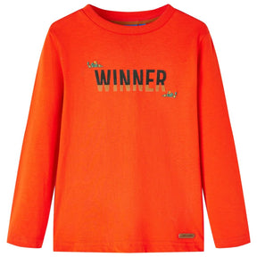 Vidaxl kindershirt met lange mouwen 128 felroranje