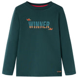 Vidaxl kindershirt met lange mouwen 104 donkergroen