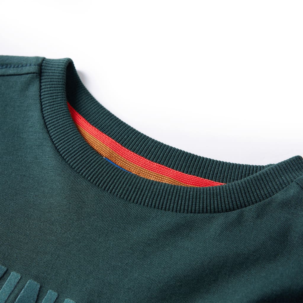 Vidaxl kindershirt met lange mouwen 116 donkergroen