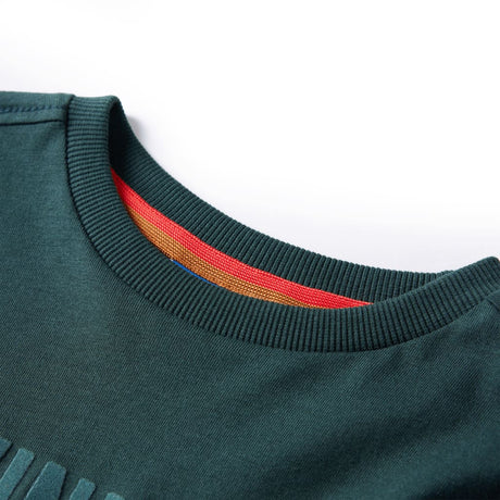 Vidaxl kindershirt met lange mouwen 116 donkergroen