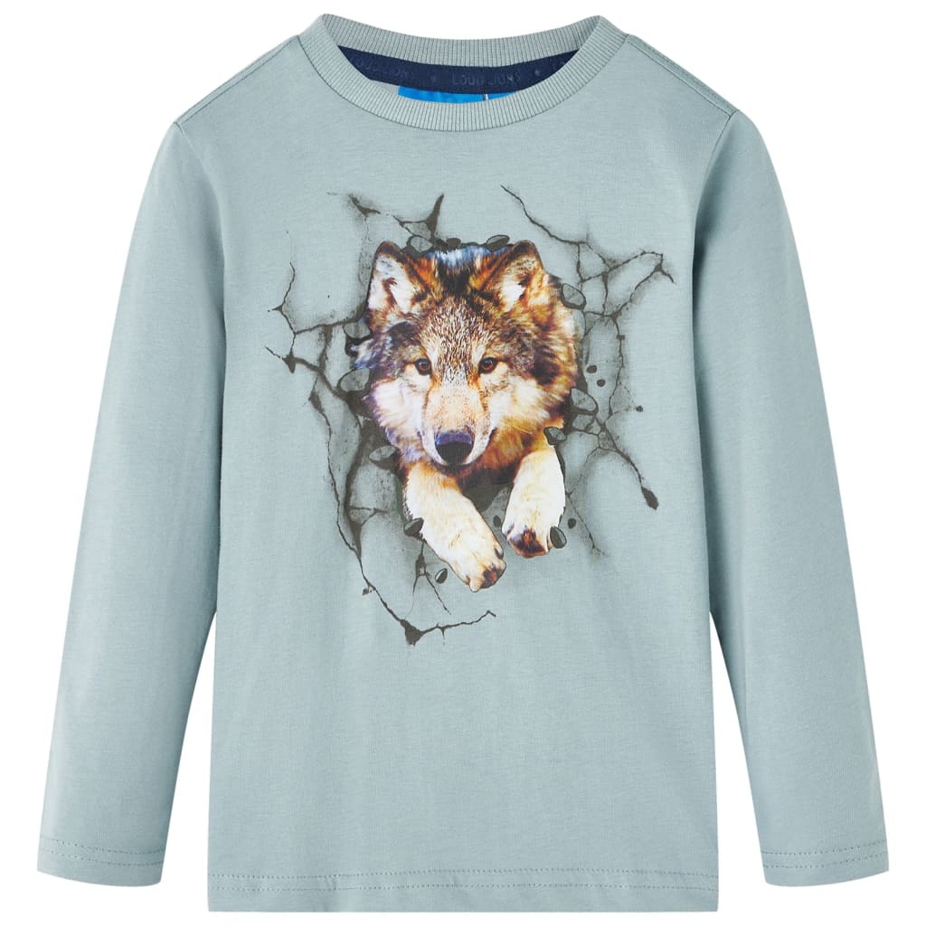 VidaXL Kindershirt met lange mouwen 116 lichtblauw
