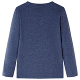 Vidaxl kindershirt met lange mouwen 128 gemêleerd donkerblauw