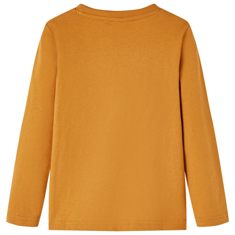 Vidaxl kindershirt met lange mouwen 104 donkerokerkleurig
