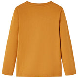 Vidaxl kindershirt met lange mouwen 128 donkerokerkleurig