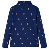 Vidaxl kindershirt 116 marineblauw