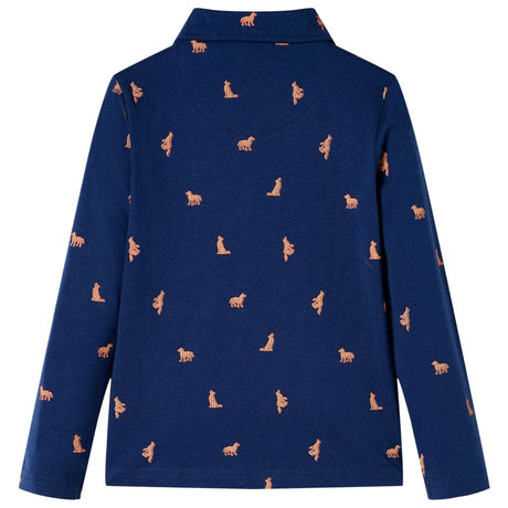 Vidaxl kindershirt 116 marineblauw
