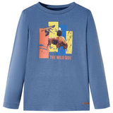 Vidaxl kindershirt met lange mouwen 116 gemêleerd blauw