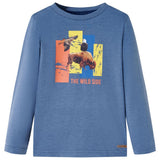 Vidaxl kindershirt met lange mouwen 140 gemêleerd blauw
