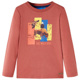 VidaXL Kindershirt met lange mouwen 128 hennakleurig
