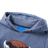 Vidaxl kindertrui met capuchon 116 gemêleerd blauw