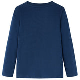 VidaXL Kindershirt met lange mouwen 128 marineblauw